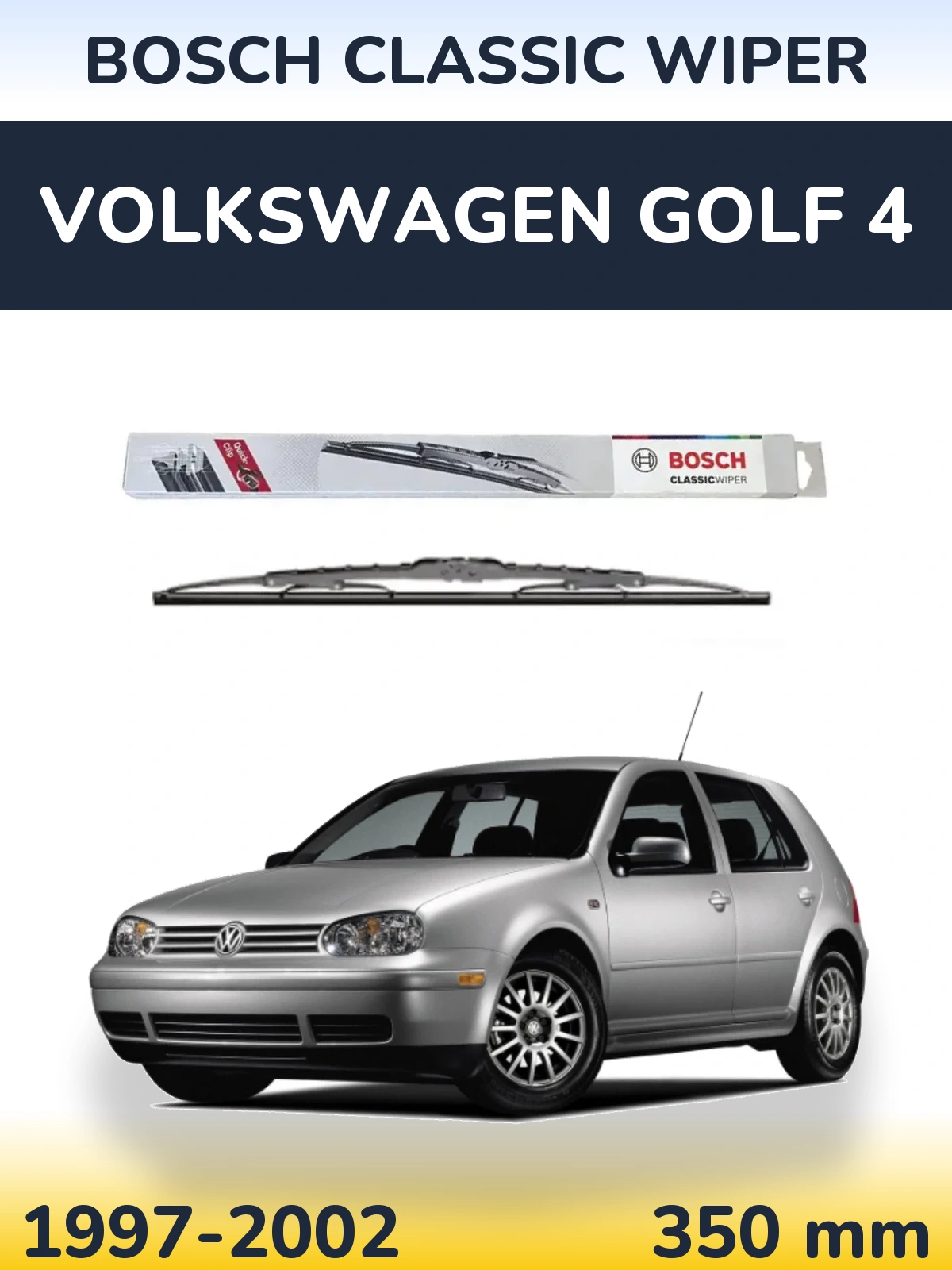 Zadní stěrač BOSCH Classic Wiper 340 mm pro Volkswagen Golf 4 1997-2002