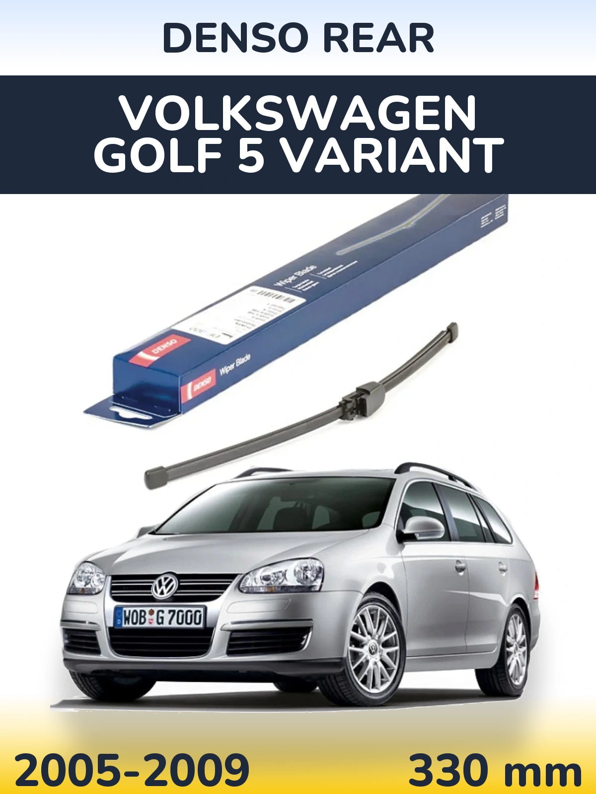 Zadní stěrač Denso Rear 335 mm pro Volkswagen Golf 5 Variant 2005-2009