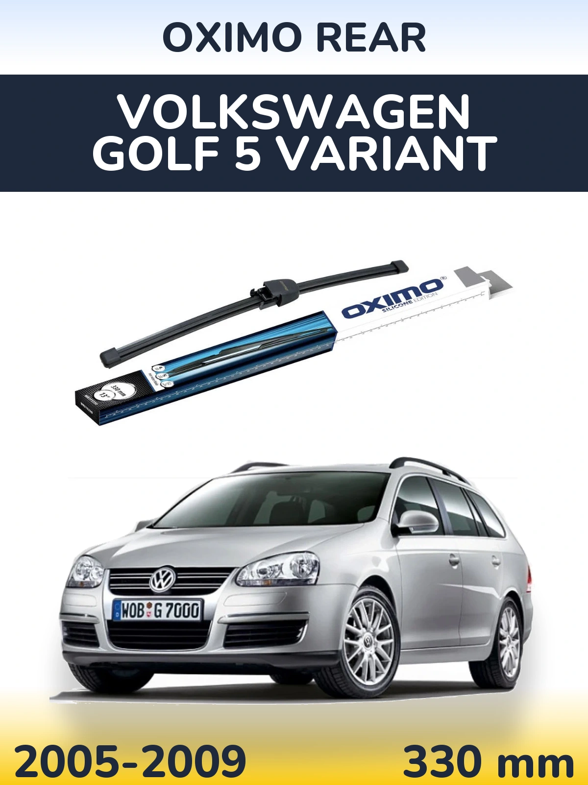 Zadní stěrač Oximo Rear 330 mm pro Volkswagen Golf 5 Variant 2005-2009