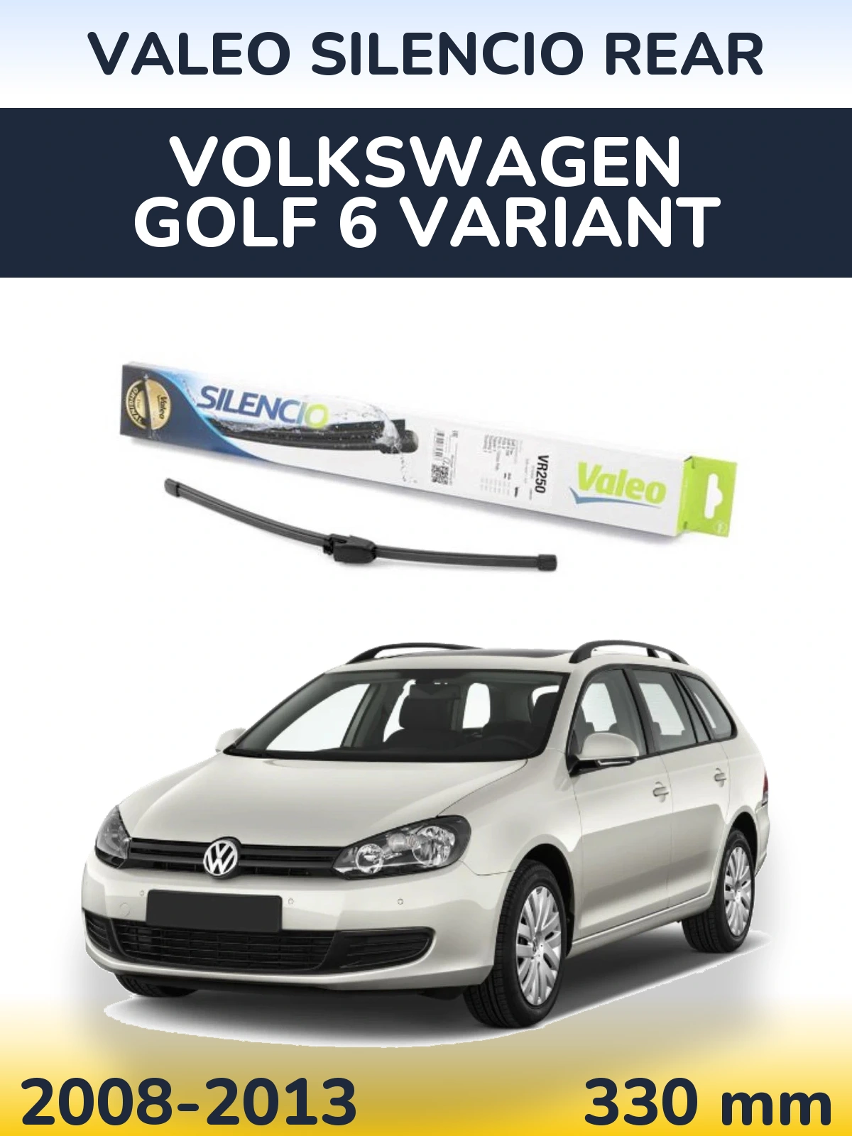 Zadní stěrač Valeo Silencio Rear 335 mm pro Volkswagen Golf 6 Variant 2008-2013