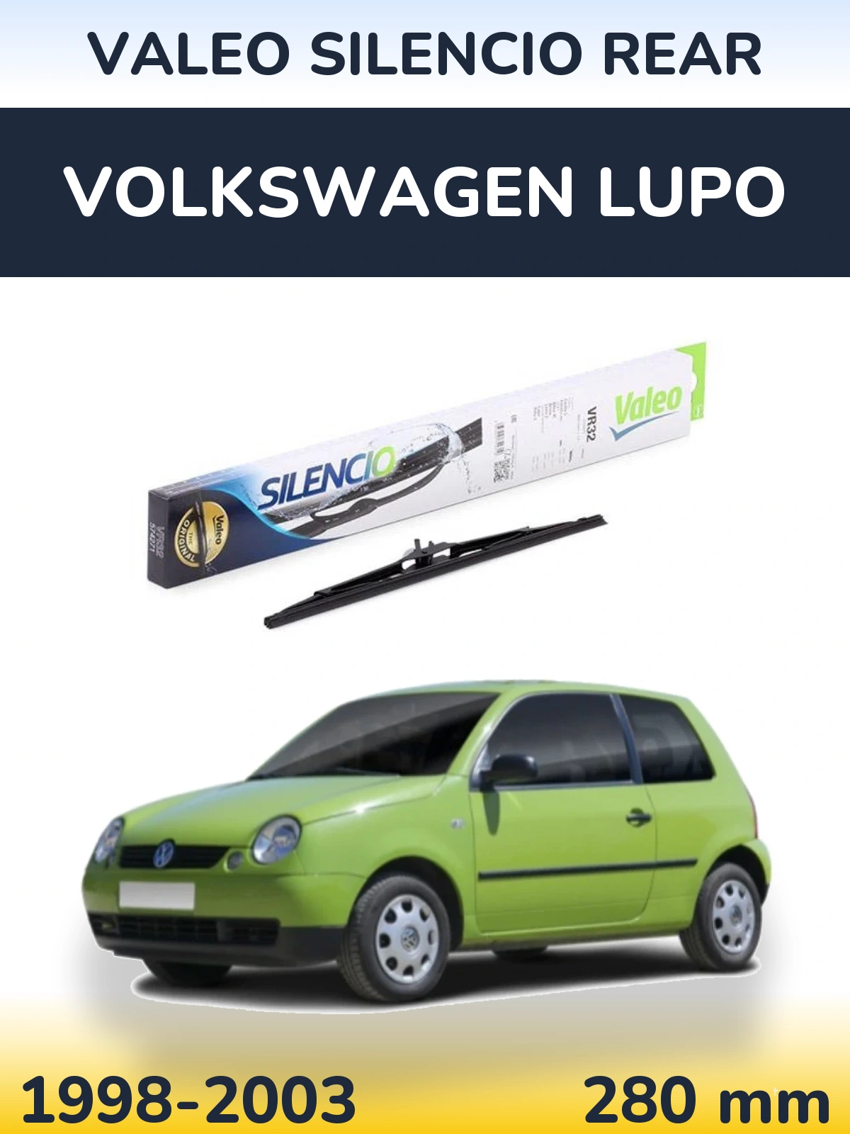 Zadní stěrač Valeo Silencio Rear 280 mm pro Volkswagen Lupo 1998-2003
