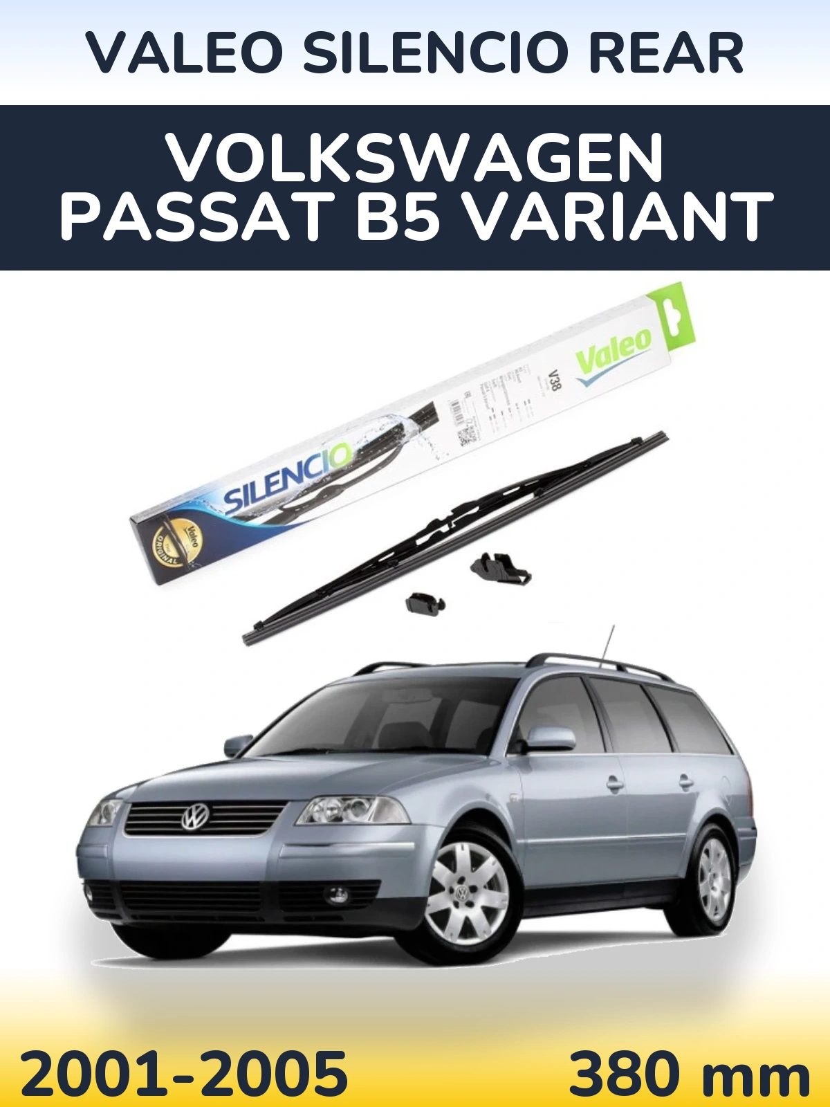 Zadní stěrač Valeo Silencio Rear 380 mm pro Volkswagen Passat B5 Variant 2001-2005