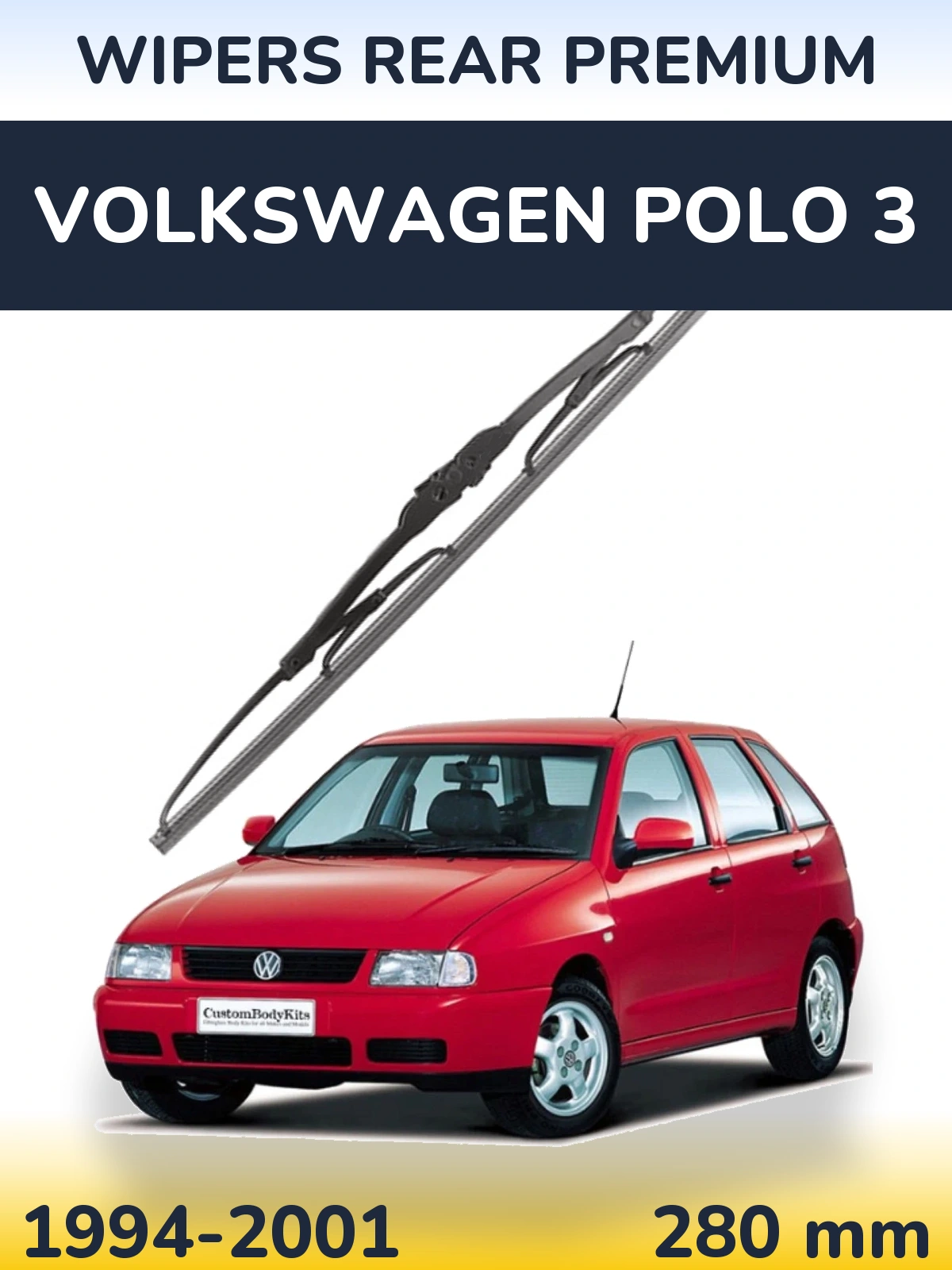 Zadní stěrač WIPERS REAR PREMIUM 280 mm pro Volkswagen Polo 3 1994-2001