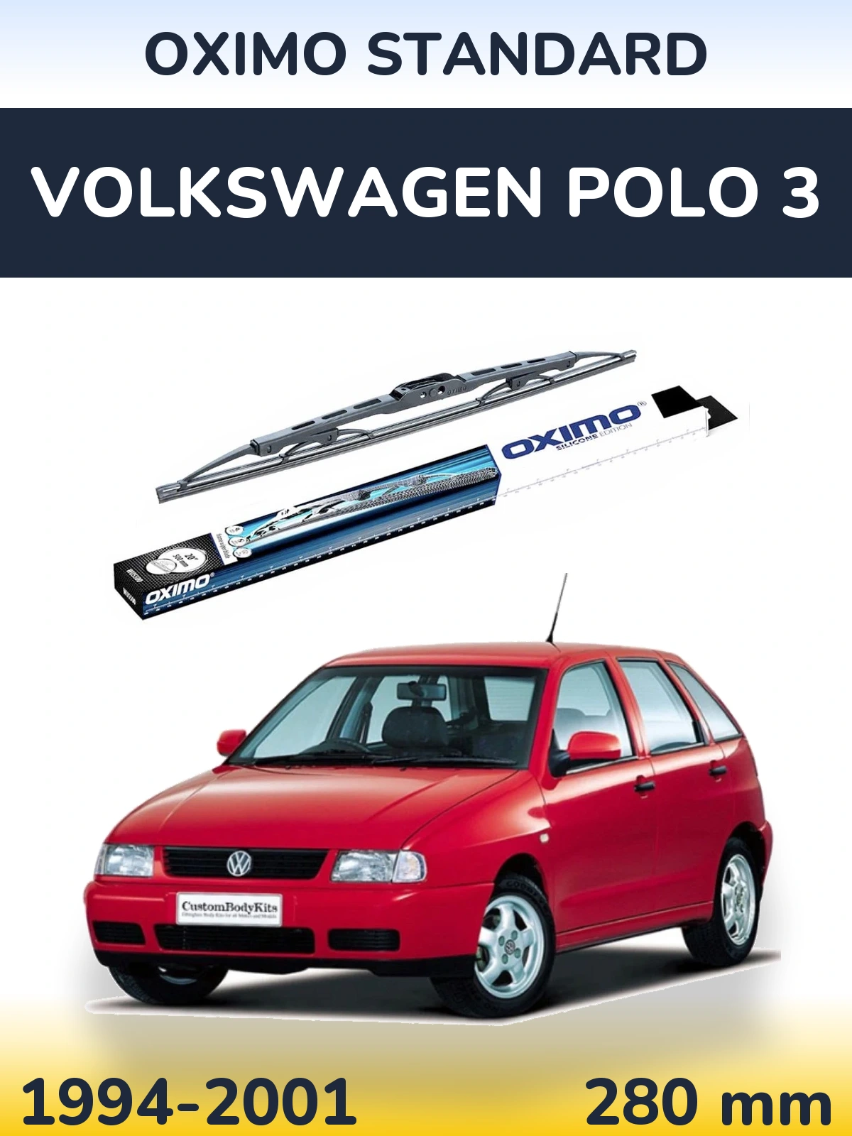 Zadní stěrač Oximo Standard 275 mm pro Volkswagen Polo 3 1994-2001