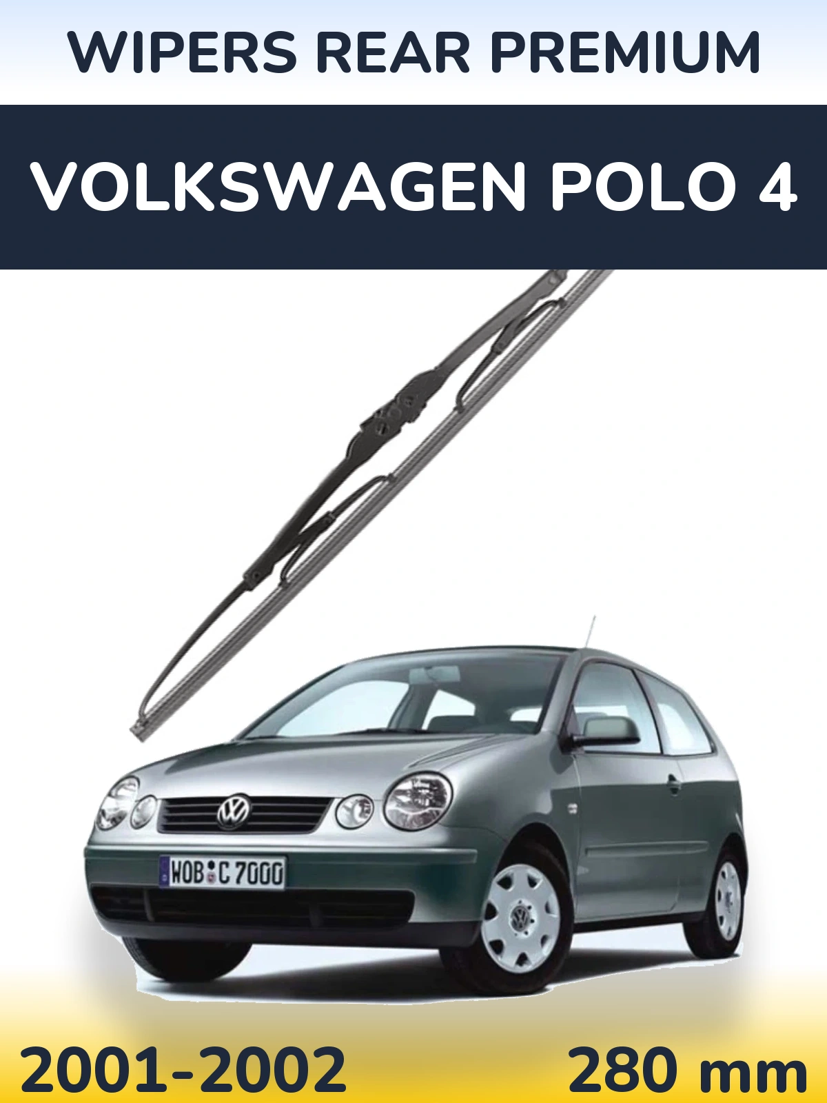 Задня щітка WIPERS REAR PREMIUM 280 мм для Volkswagen Polo 4 2001-2002
