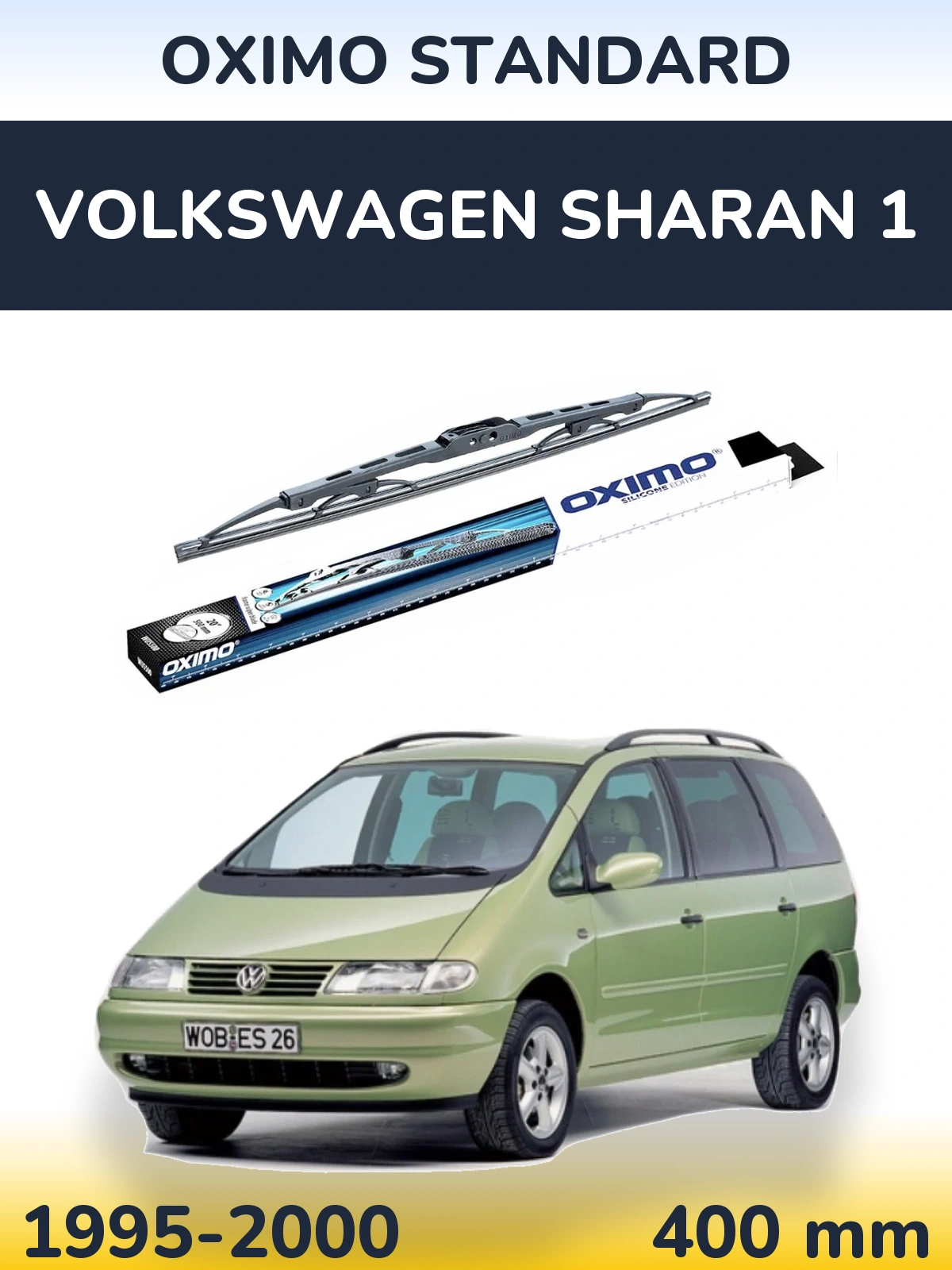 Zadní stěrač Oximo Standard 400 mm pro Volkswagen Sharan 1 1995-2000