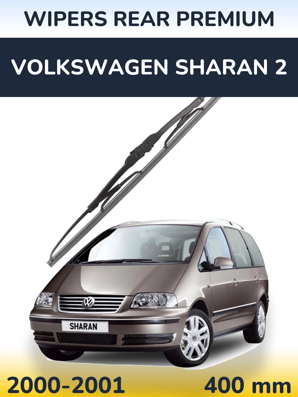 Zadní stěrač WIPERS REAR PREMIUM 400 mm pro Volkswagen Sharan 2 2000-2001