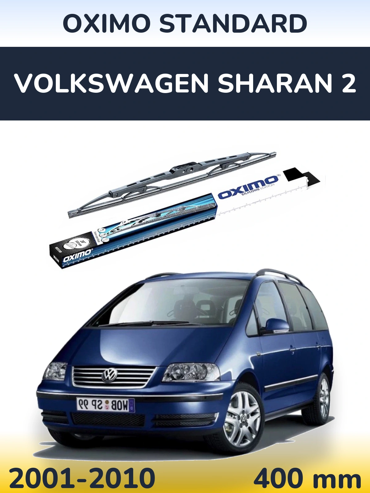 Zadní stěrač Oximo Standard 400 mm pro Volkswagen Sharan 2 2001-2010