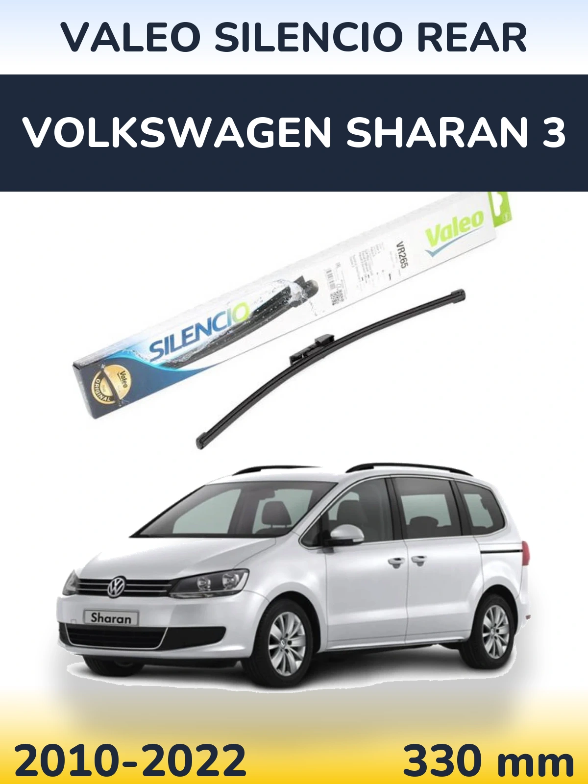 Zadní stěrač Valeo Silencio Rear 335 mm pro Volkswagen Sharan 3 2010-2022