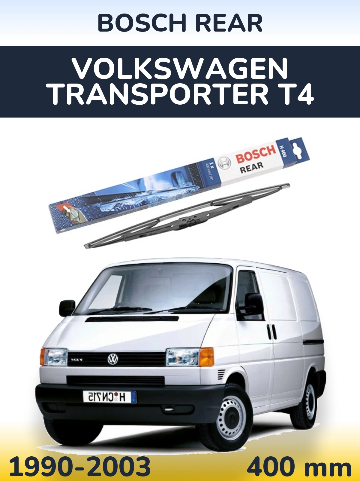 Zadní stěrač BOSCH Rear 400 mm pro Volkswagen Transporter T4 1990-2003
