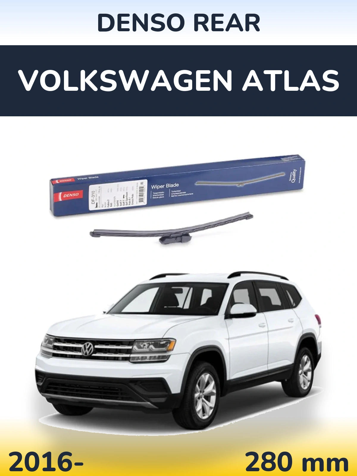 Zadní stěrač Denso Rear 280 mm pro Volkswagen Atlas 2016-2026