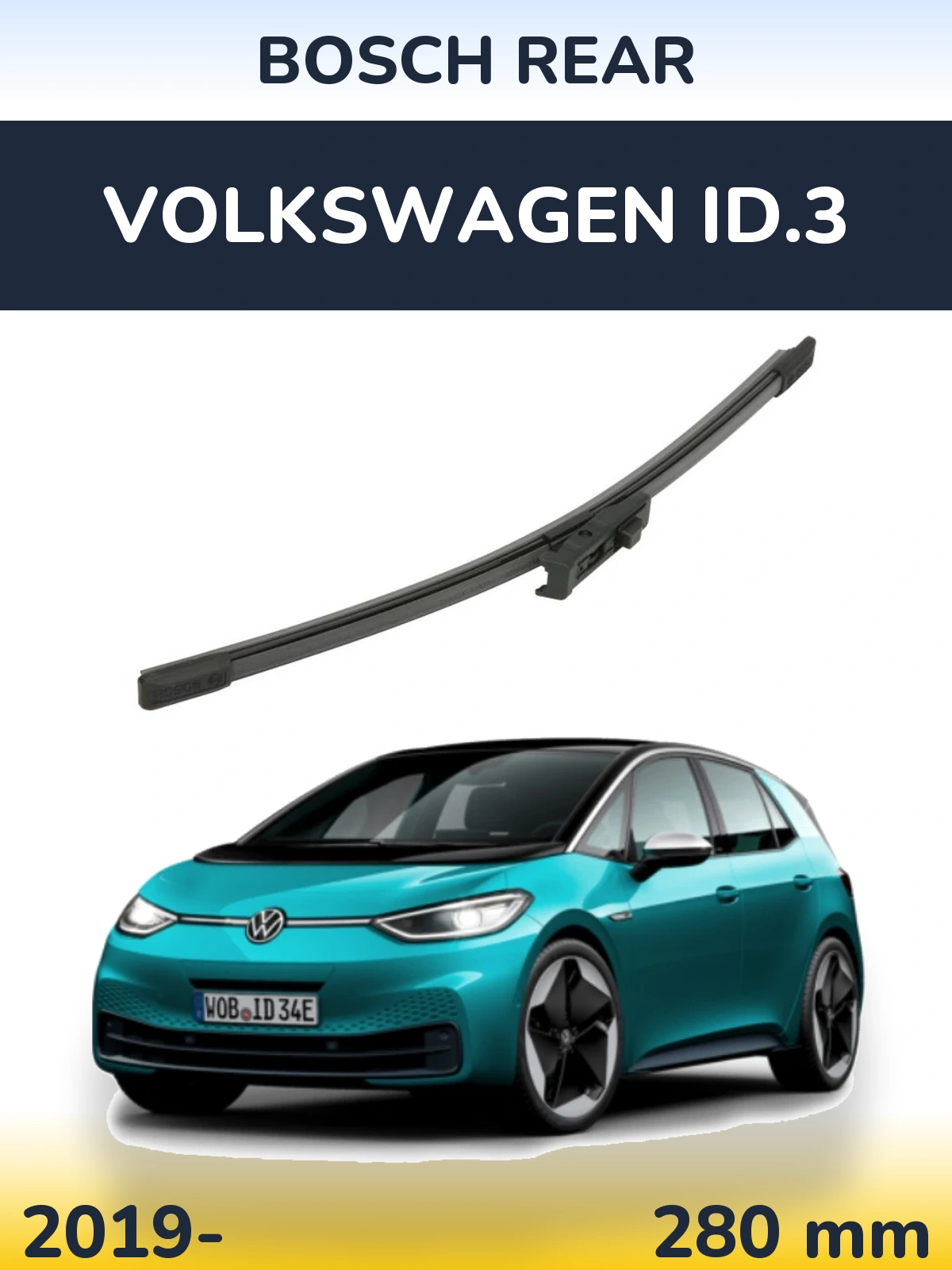 Задня щітка BOSCH Rear 280 мм для Volkswagen ID.3 2019-2026