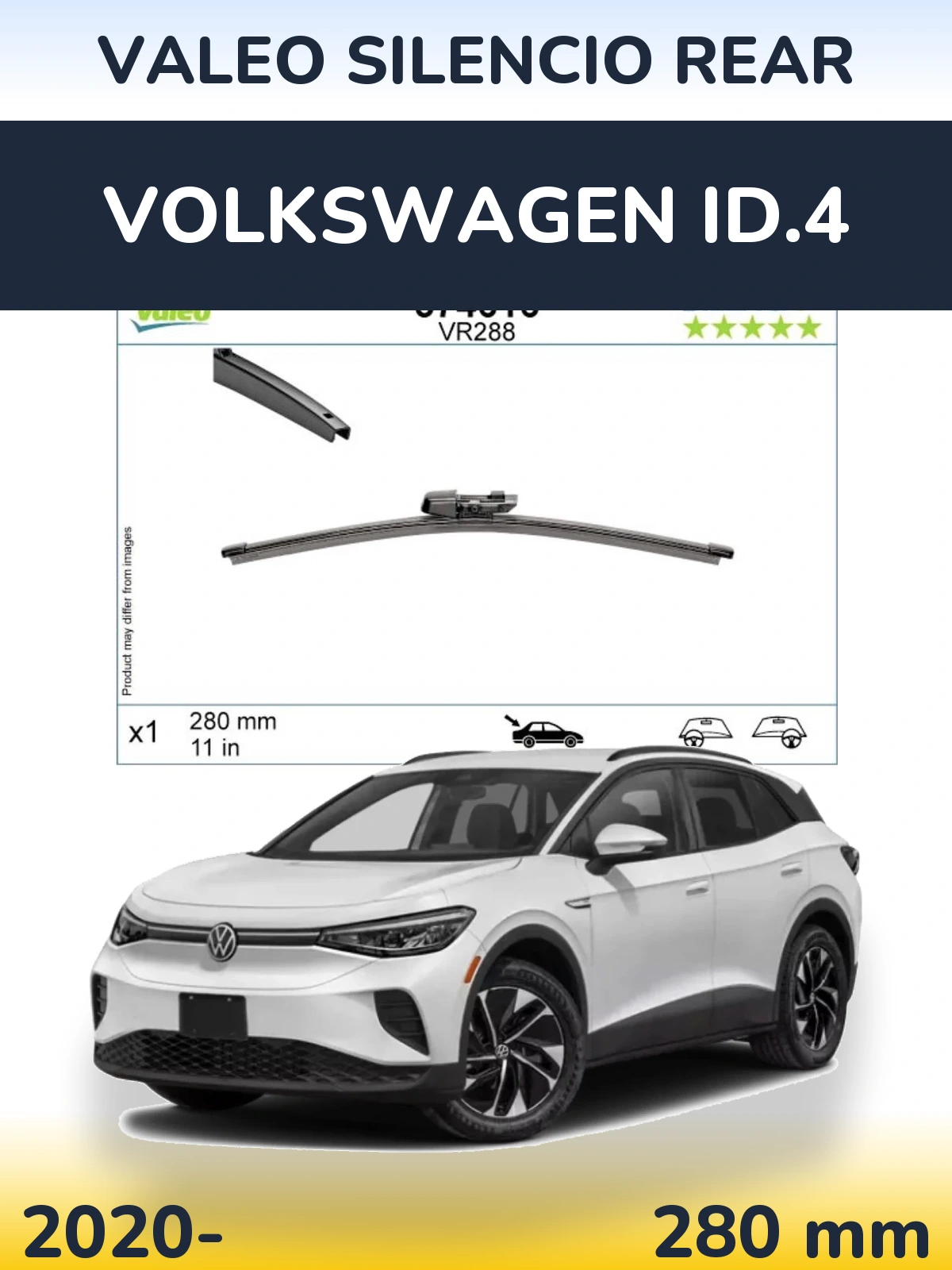 Zadní stěrač Valeo Silencio Rear 280 mm pro Volkswagen ID.4 2020-2026