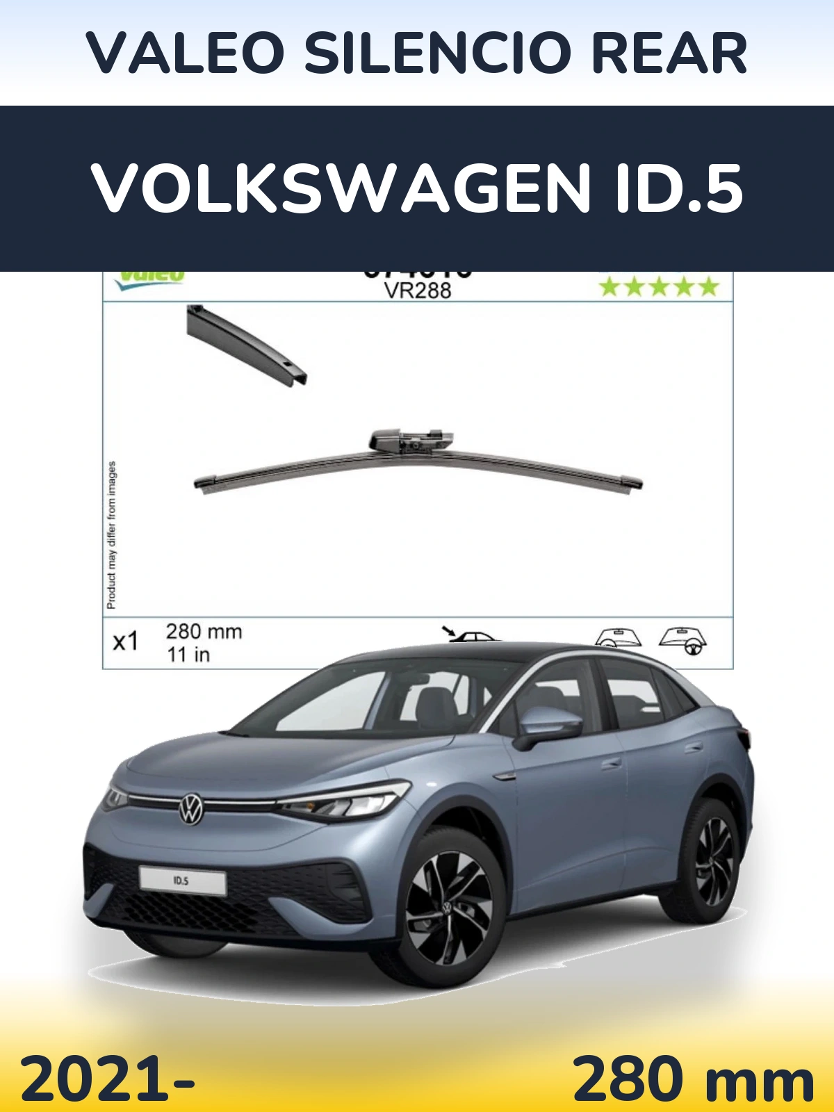 Zadní stěrač Valeo Silencio Rear 280 mm pro Volkswagen ID.5 2021-2026