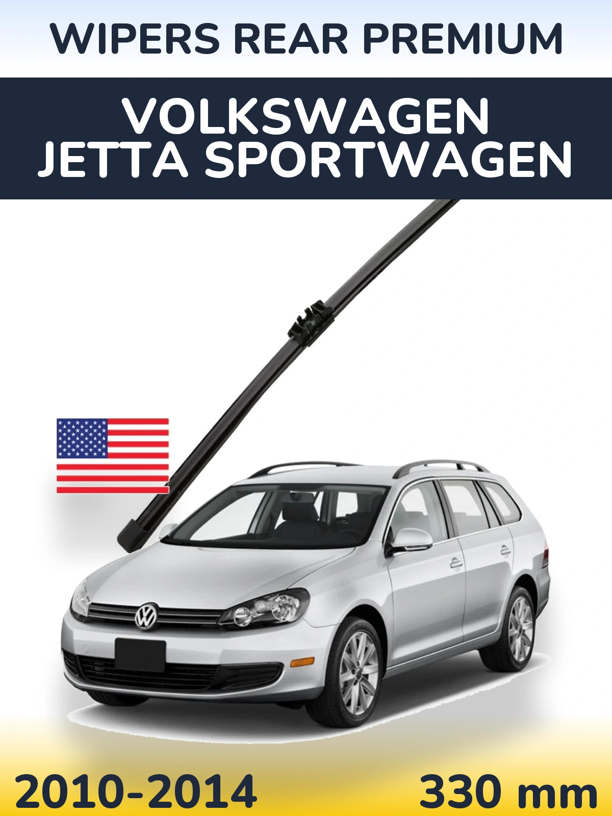 Zadní stěrač WIPERS REAR PREMIUM 330 mm pro Volkswagen Jetta SportWagen 2010-2014
