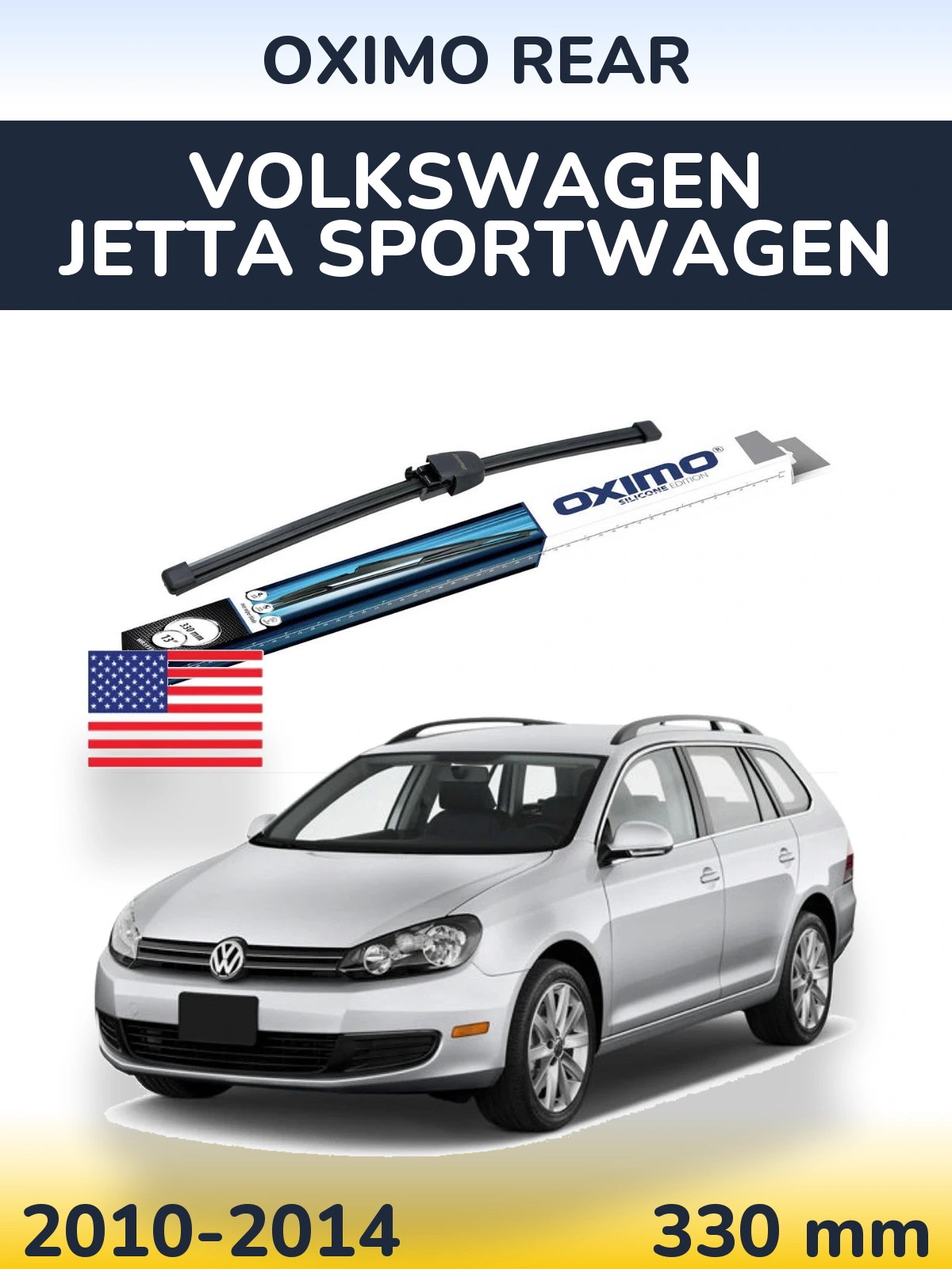 Zadní stěrač Oximo Rear 330 mm pro Volkswagen Jetta SportWagen 2010-2014