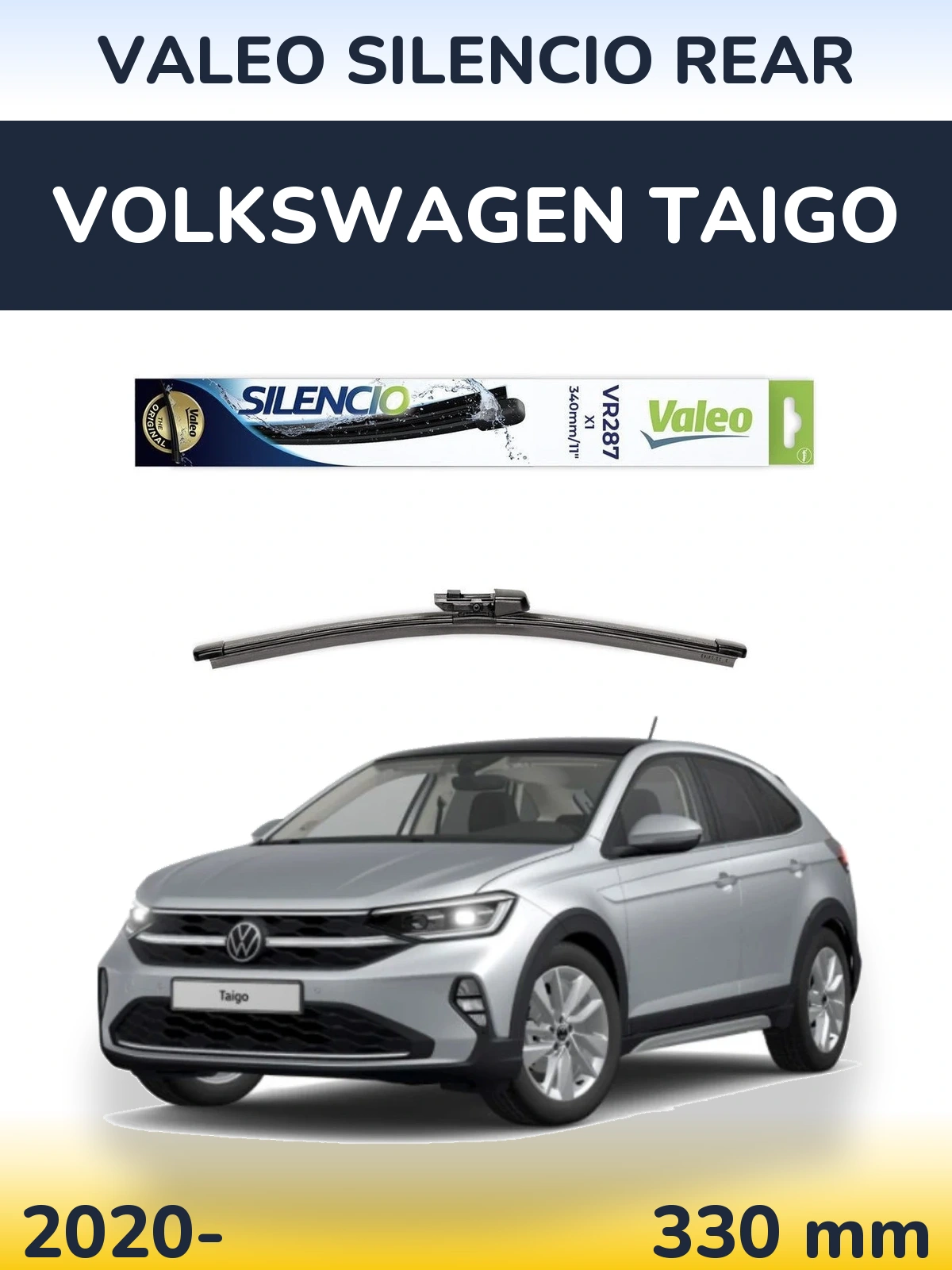 Zadní stěrač Valeo Silencio Rear 340 mm pro Volkswagen Taigo 2020-2026