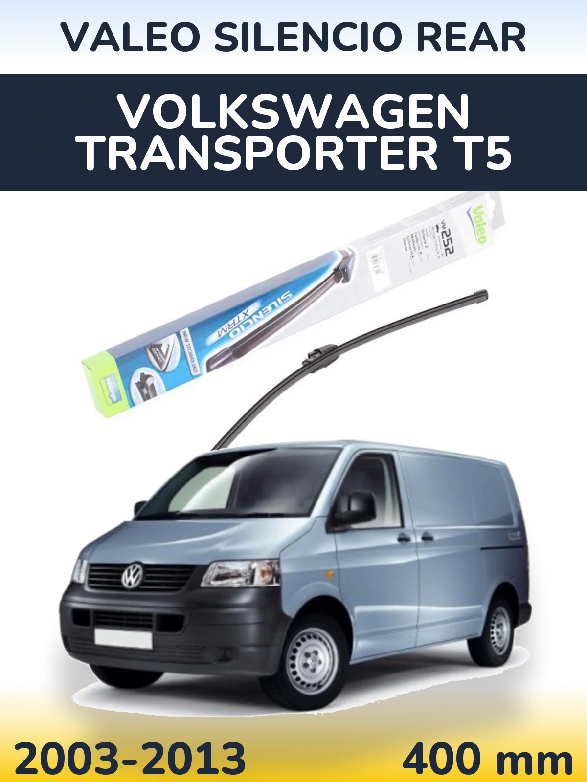 Zadní stěrač Valeo Silencio Rear 404 mm pro Volkswagen Transporter T5 2003-2013