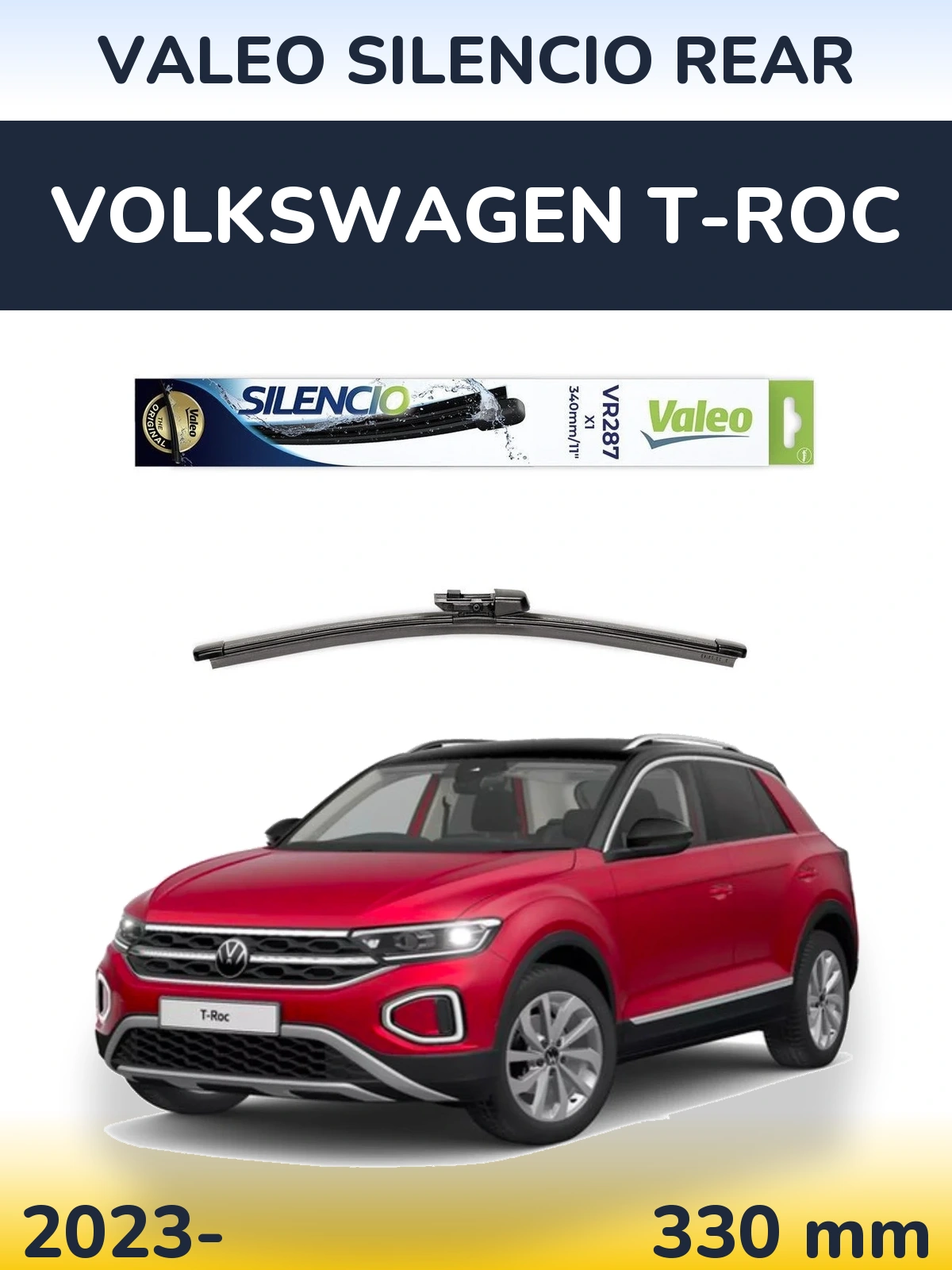 Zadní stěrač Valeo Silencio Rear 340 mm pro Volkswagen T-Roc 2023-2026