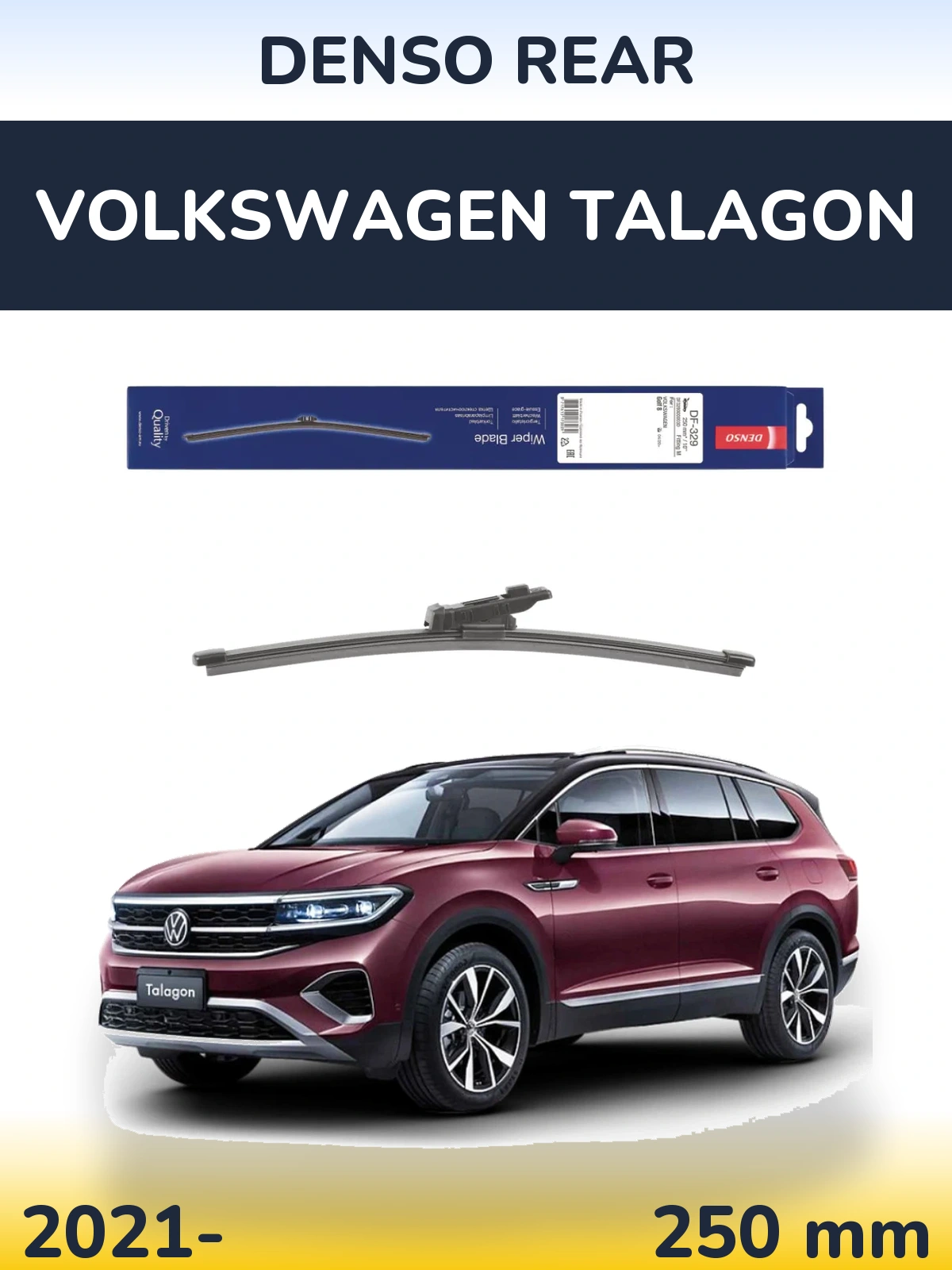 Zadní stěrač Denso Rear 250 mm pro Volkswagen Talagon 2021-2026