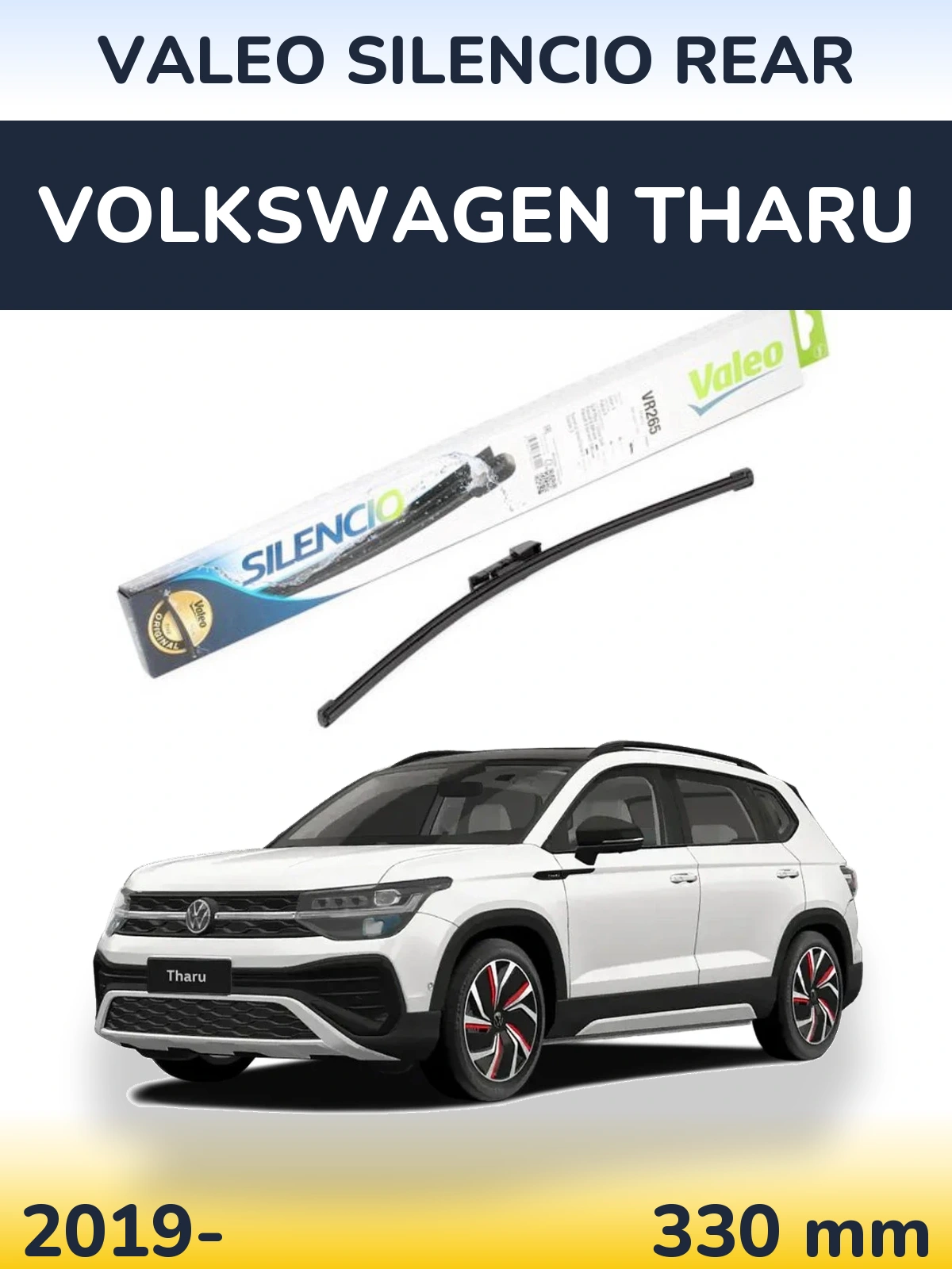 Zadní stěrač Valeo Silencio Rear 335 mm pro Volkswagen Tharu 2019-2026