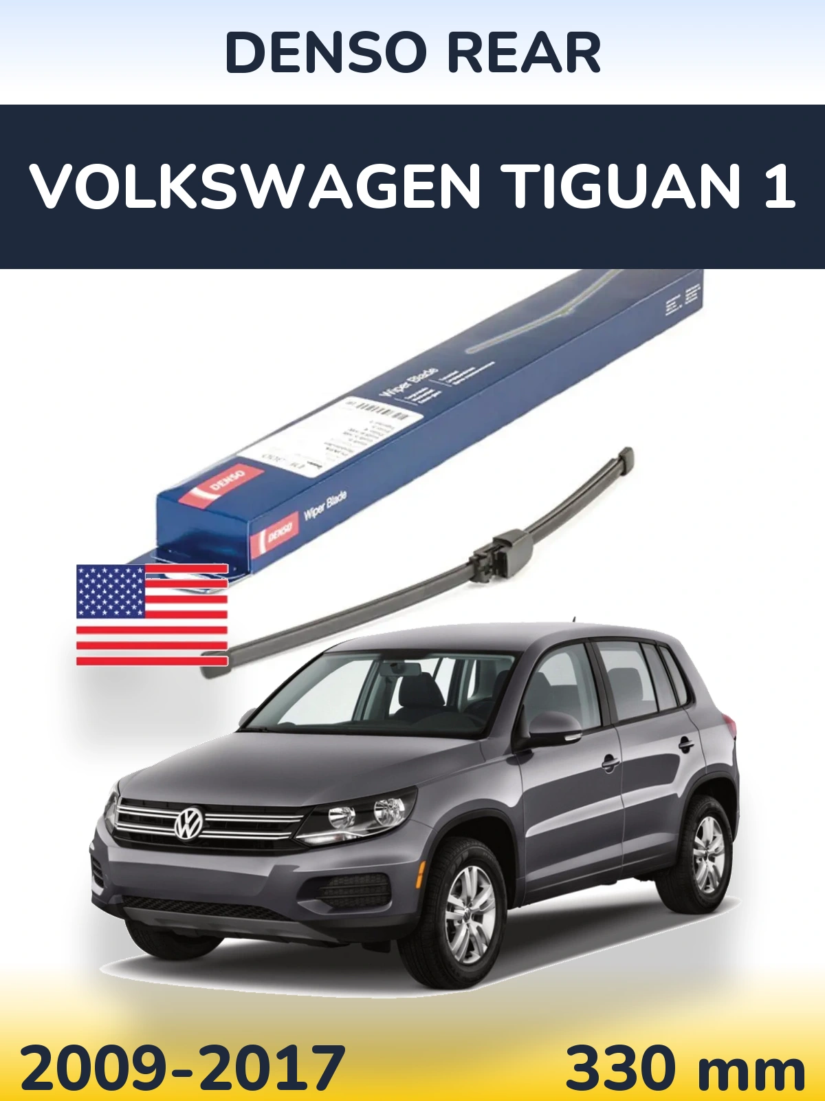 Zadní stěrač Denso Rear 335 mm pro Volkswagen Tiguan 1 2009-2017