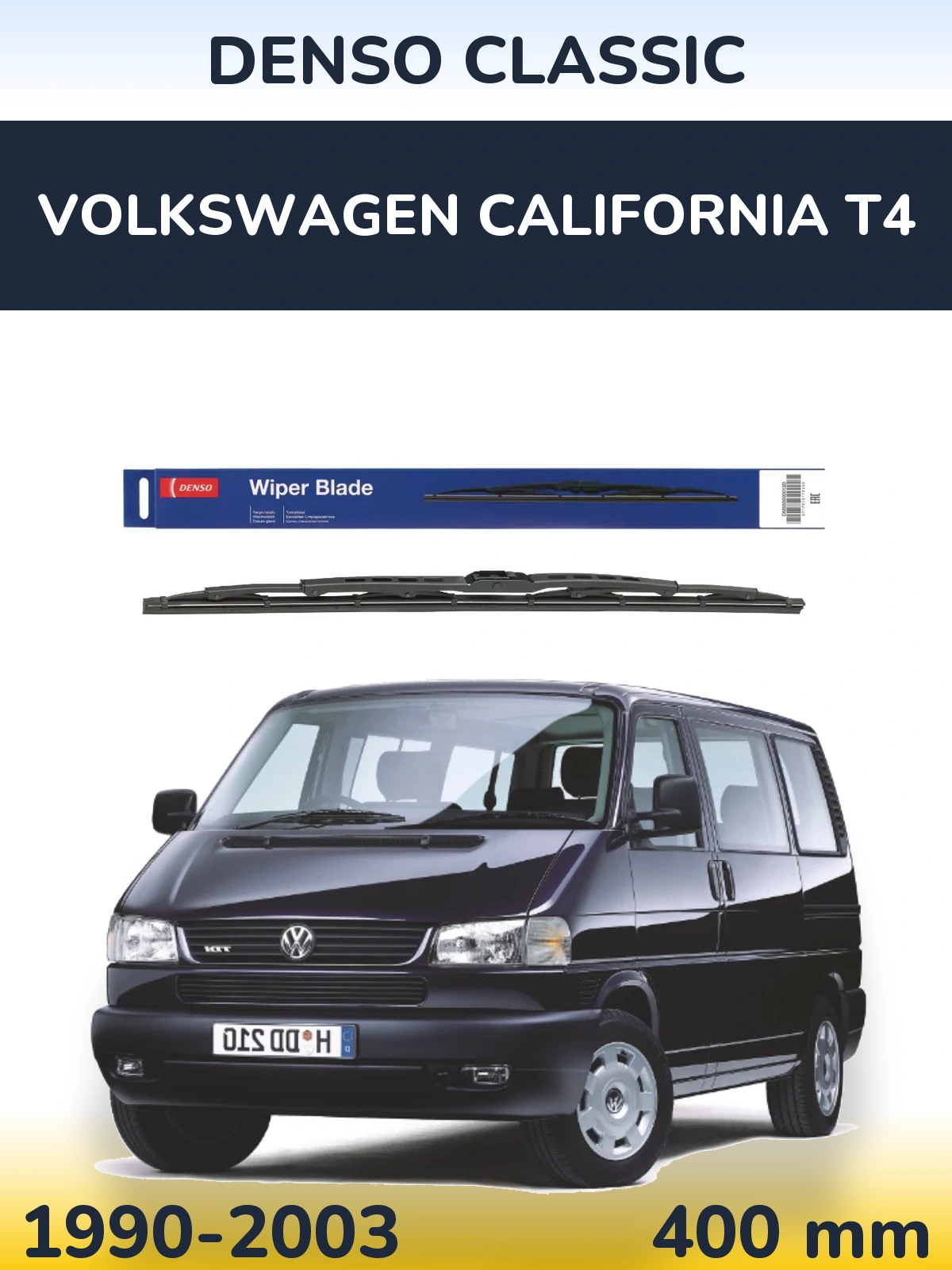 Zadní stěrač Denso Classic 400 mm pro Volkswagen California T4 1990-2003