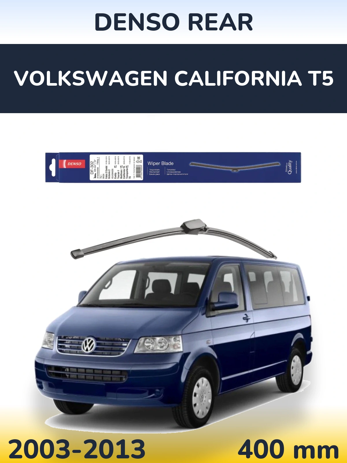 Zadní stěrač Denso Rear 400 mm pro Volkswagen California T5 2003-2013