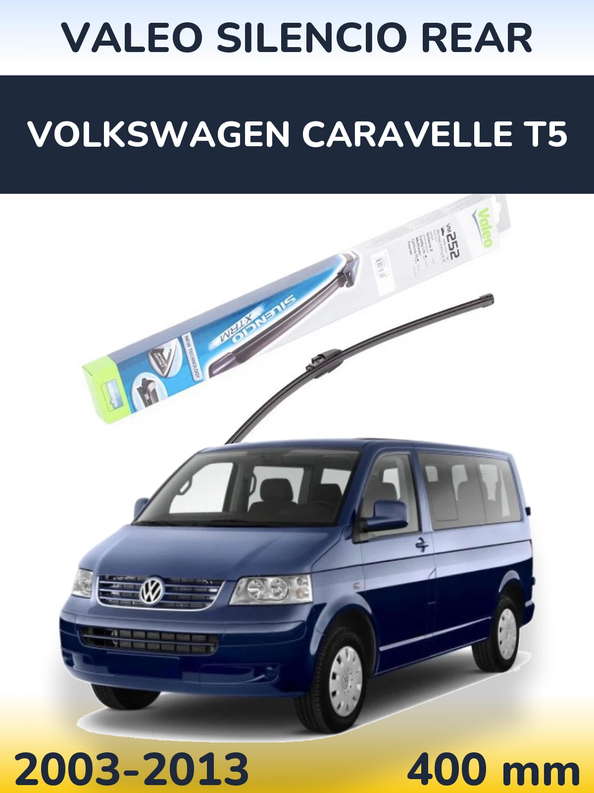 Zadní stěrač Valeo Silencio Rear 404 mm pro Volkswagen Caravelle T5 2003-2013