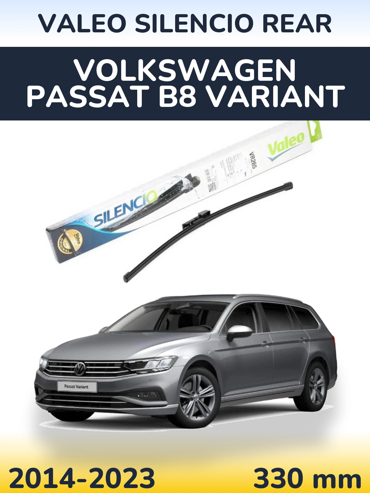 Zadní stěrač Valeo Silencio Rear 335 mm pro Volkswagen Passat B8 Variant 2014-2023