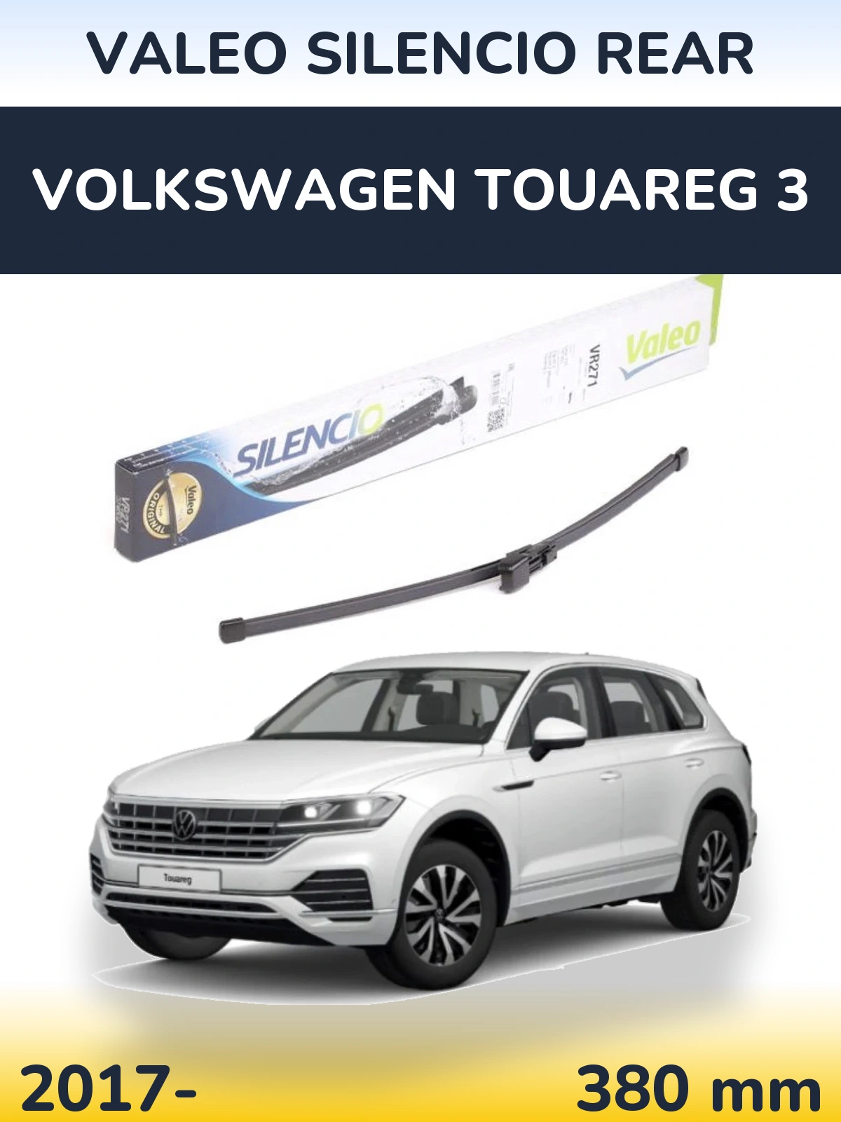 Задня щітка Valeo Silencio Rear 380 мм для Volkswagen Touareg 3 2017-2026