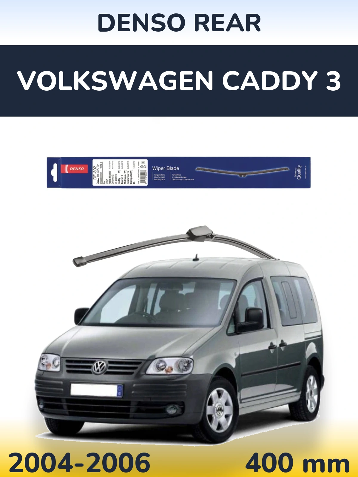 Zadní stěrač Denso Rear 400 mm pro Volkswagen Caddy 3 2004-2006