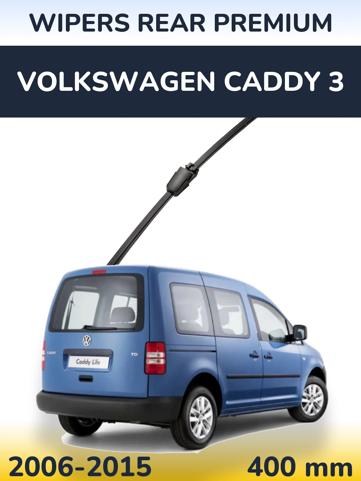 Zadní stěrač WIPERS REAR PREMIUM 400 mm pro Volkswagen Caddy 3 2006-2015