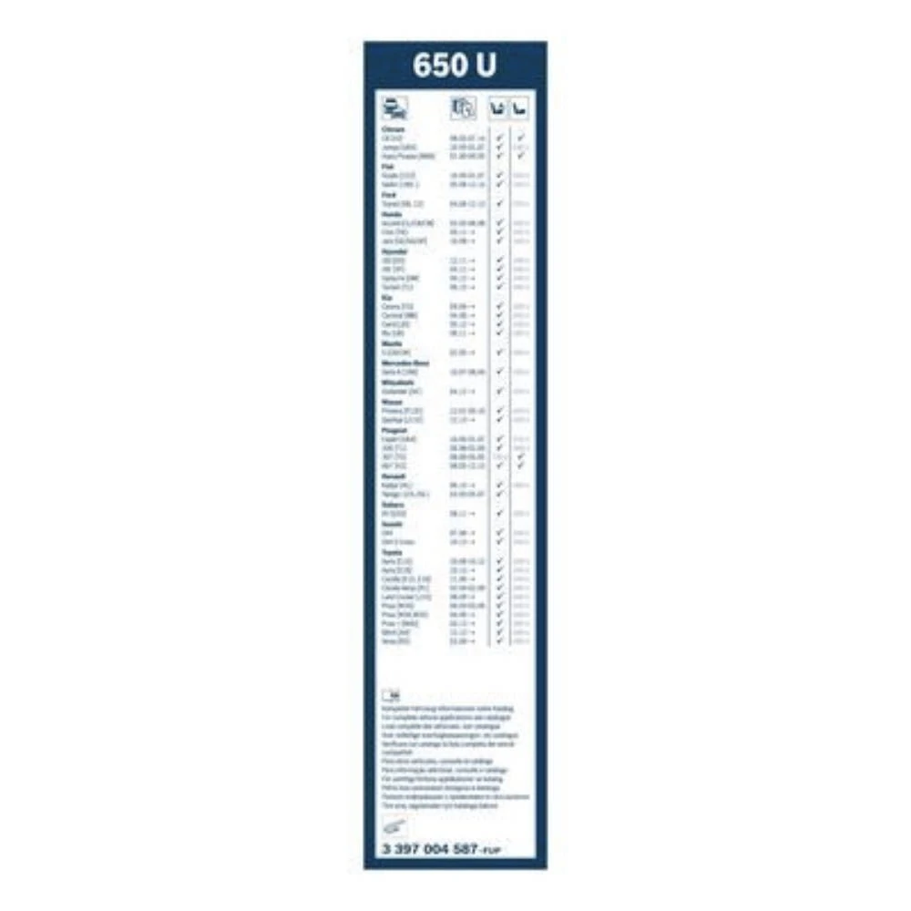 Sada předních stěračů BOSCH Twin 650 a 650 mm pro Mitsubishi Space Gear 1994-2001