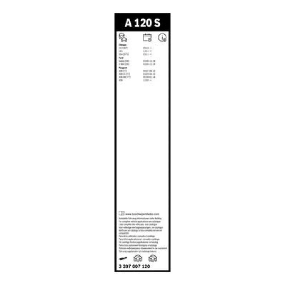 Sada předních stěračů BOSCH AeroTwin 750 a 650 mm pro Citroen C4 2010-2020