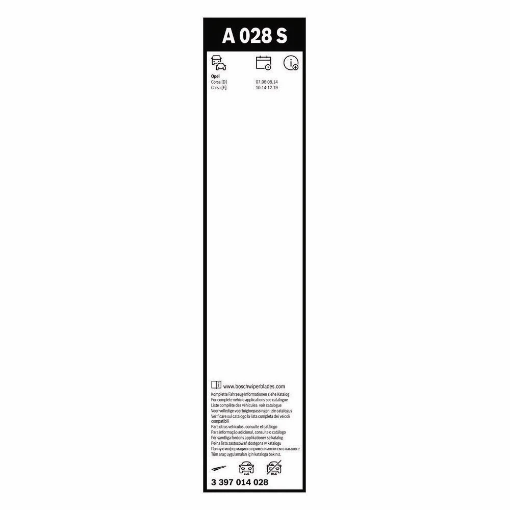 Sada předních stěračů BOSCH AeroTwin 650 a 400 mm pro Fiat Punto 3 2005-2012