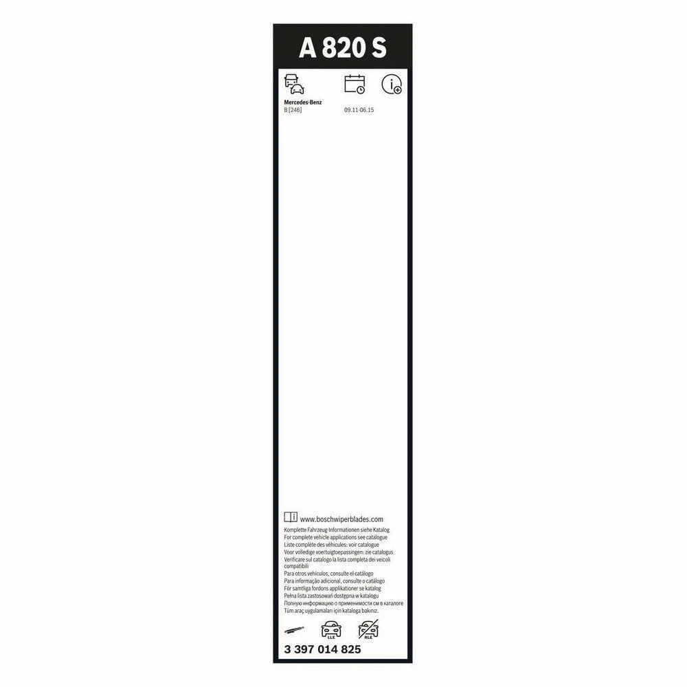 Sada předních stěračů BOSCH AeroTwin 650 a 475 mm pro Mercedes B Class 2011-2015