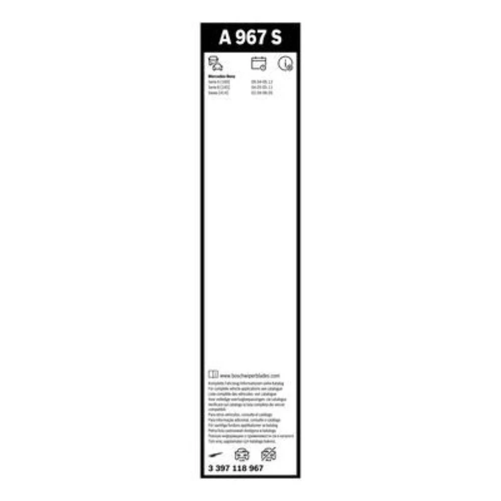 Sada předních stěračů BOSCH AeroTwin 650 a 580 mm pro Mercedes Vaneo 2004-2005