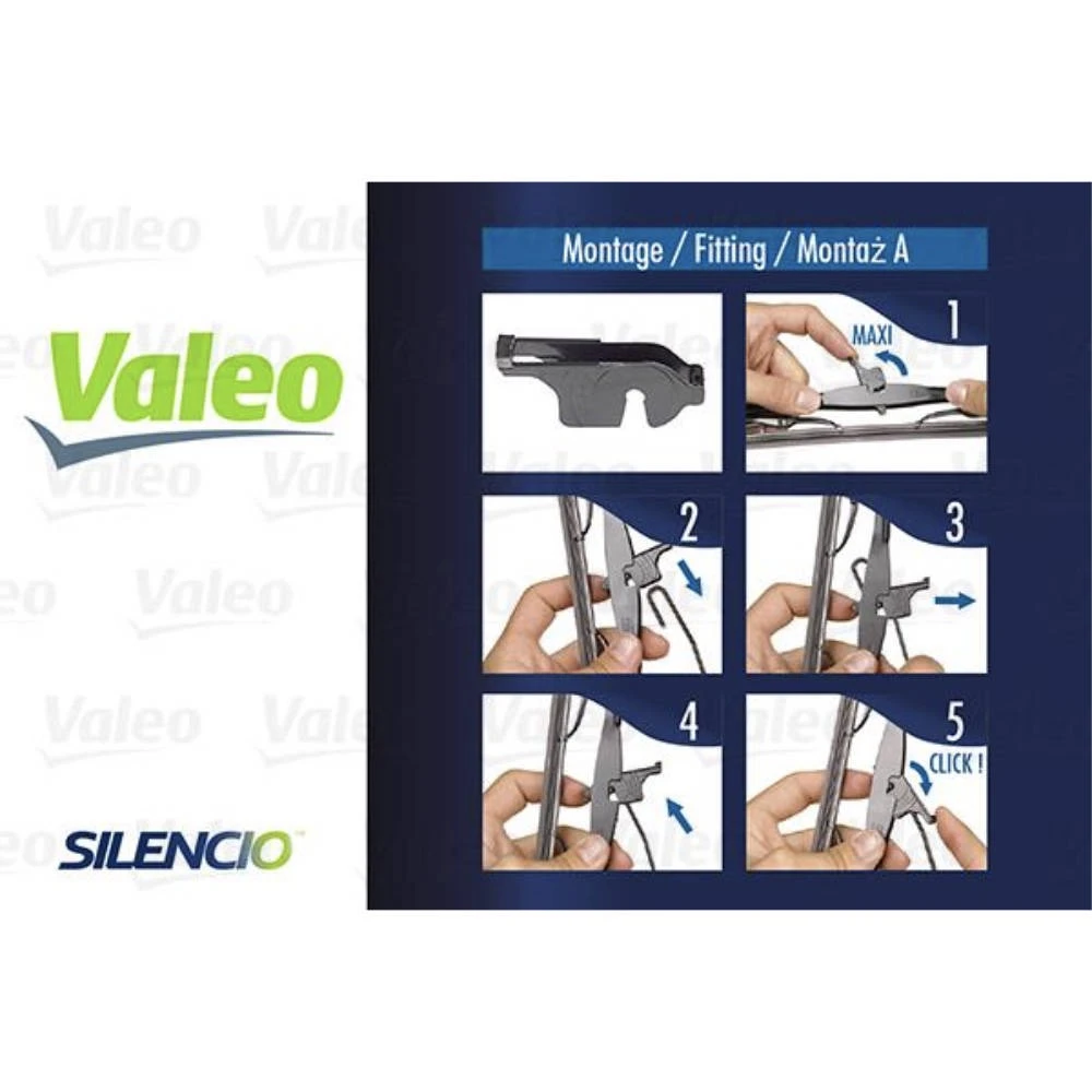 Sada předních stěračů Valeo Silencio Convertional 650 a 650 mm pro Mitsubishi Space Gear 1994-2001
