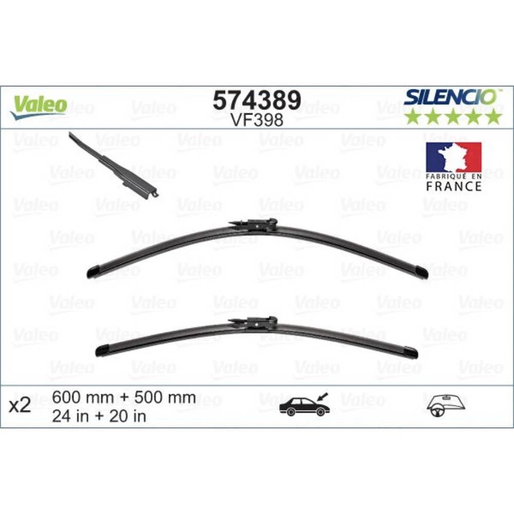 Stěrače Valeo Silencio Flat pro Ford Escape