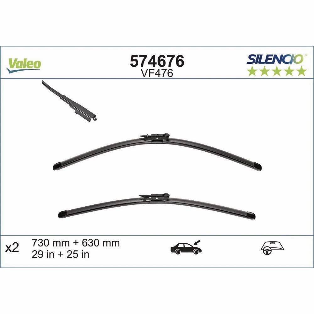 Stěrače Valeo Silencio Flat pro Ford Grand C-MAX