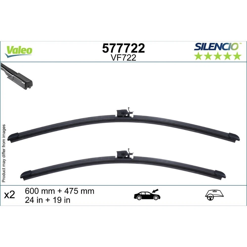 Stěrače Valeo Silencio Flat pro Mercedes A Class