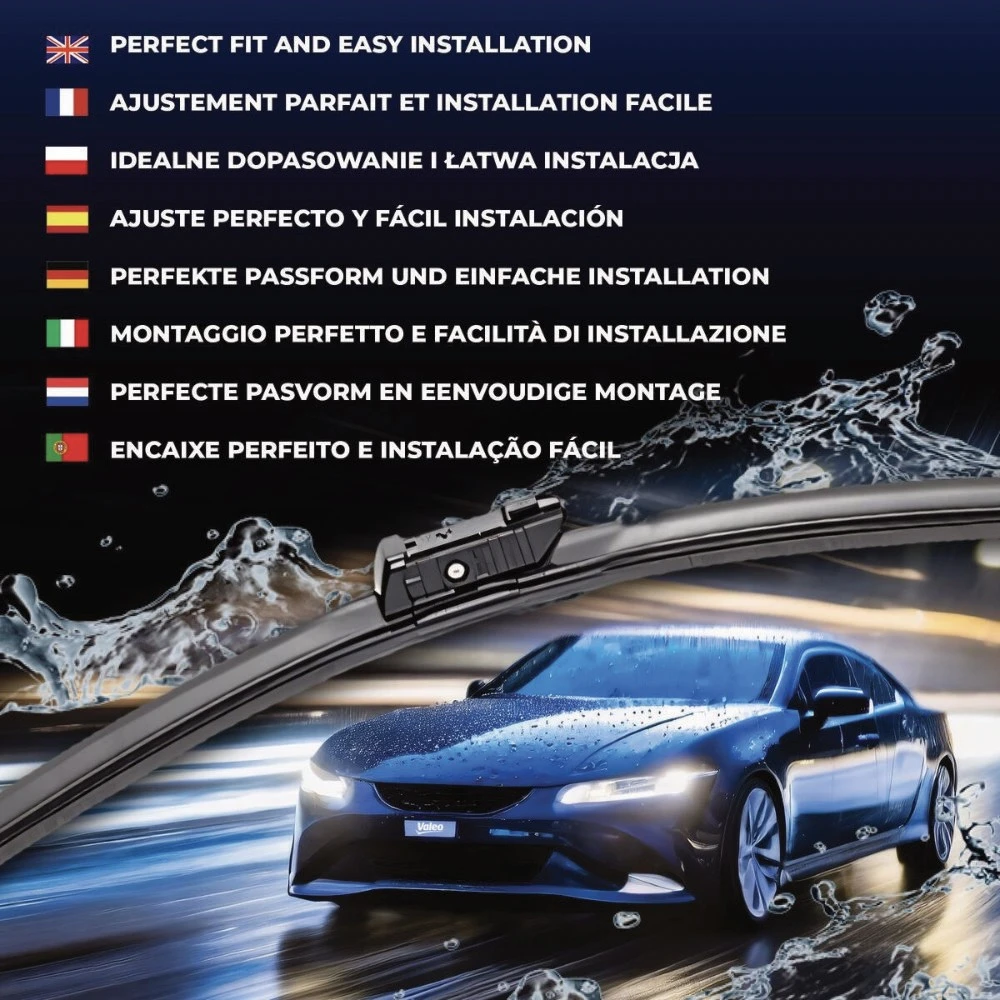 Sada předních stěračů Valeo Silencio Flat 550 a 550 mm pro Mercedes E Class 2023-2026
