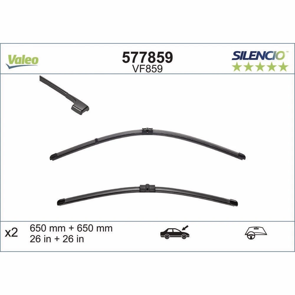 Stěrače Valeo Silencio Flat pro Volkswagen Touareg