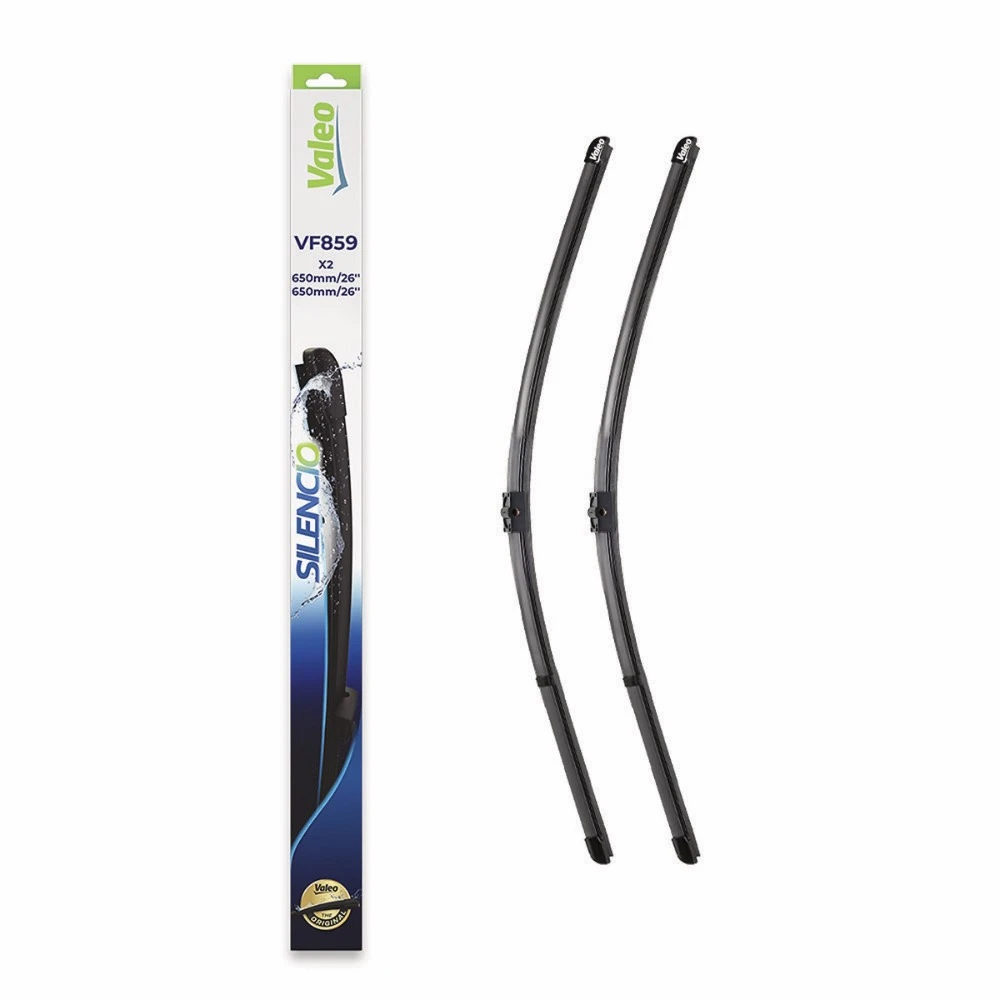 Sada předních stěračů Valeo Silencio Flat 650 a 650 mm pro Volkswagen Touareg 2 2010-2018