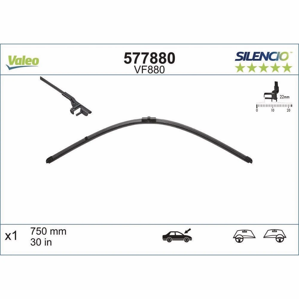Stěrače Valeo Silencio Flat pro Audi A2