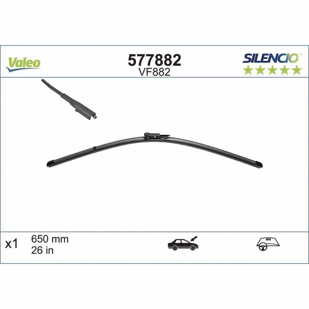 Stěrače Valeo Silencio Flat pro Toyota Aygo