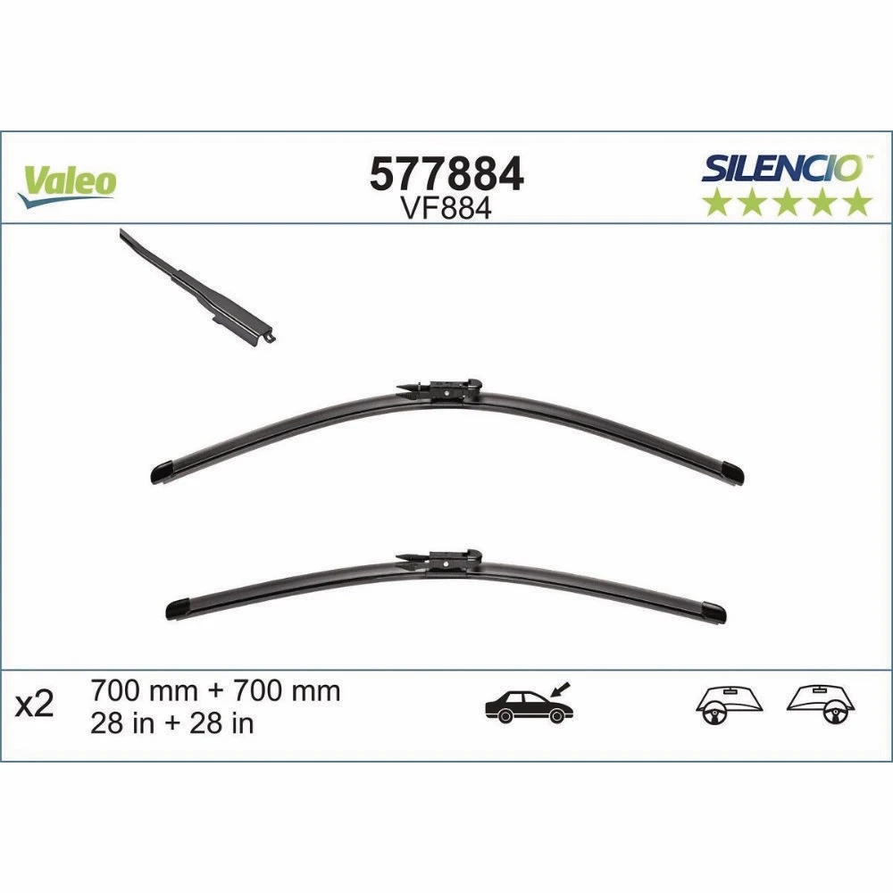 Stěrače Valeo Silencio Flat pro Ford Focus