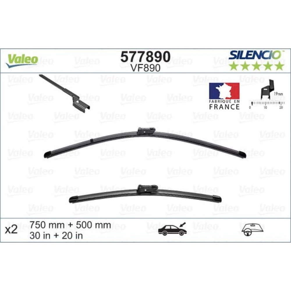 Stěrače Valeo Silencio Flat pro Ford Transit