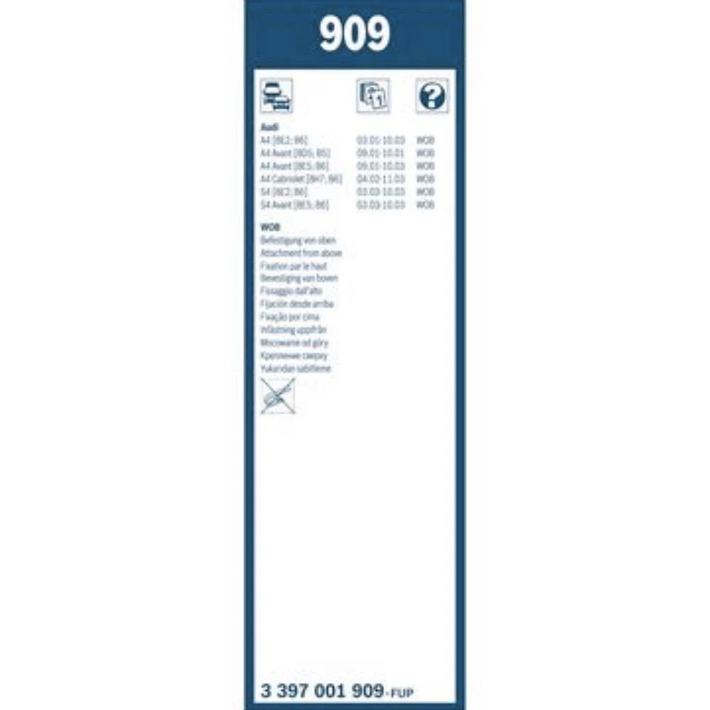 Sada předních stěračů BOSCH Twin 550 a 550 mm pro Audi A4 Avant 2001-2003